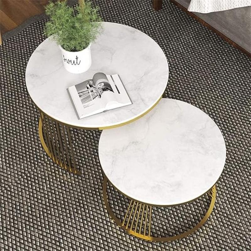 Marble Top Nesting Table set of 2